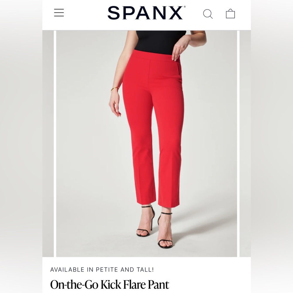 SPANX On-the-go Kick Flare Pant. True Red / Petite / 3X, NWT